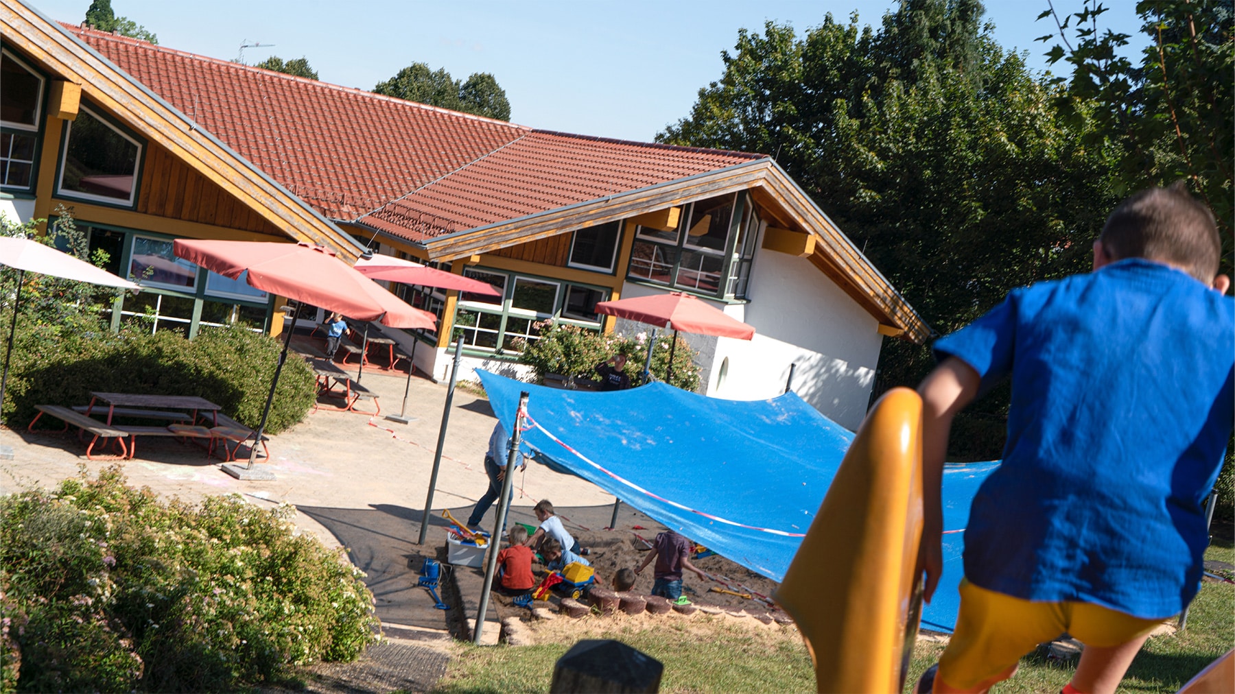Hofbereich vom Kindergarten Haus am See in Schrozberg