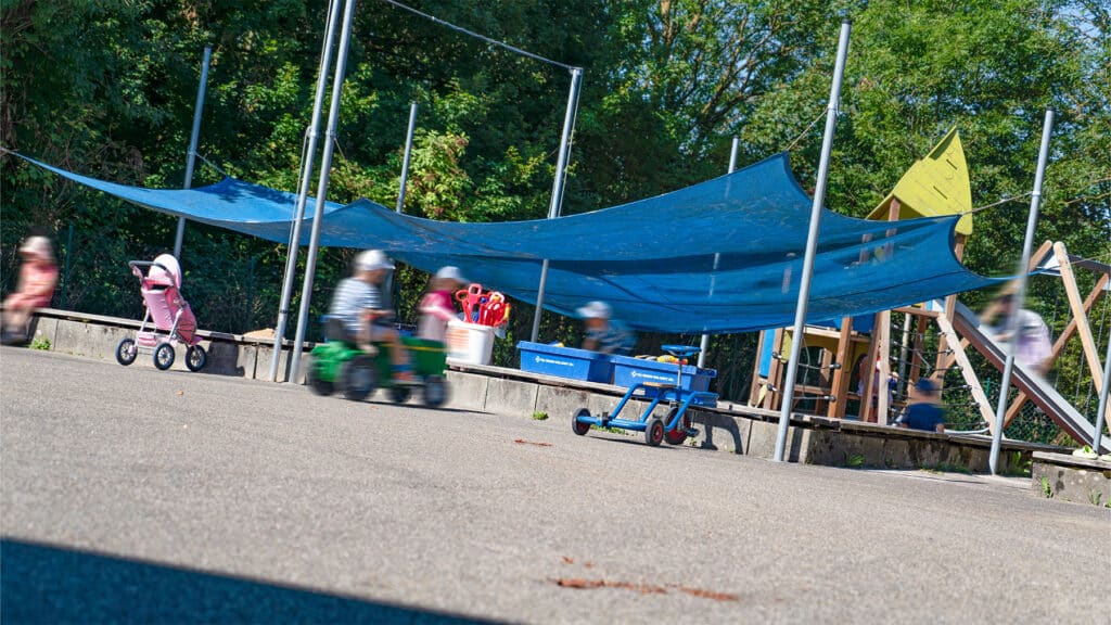 Hofbereich vom Kindergarten Zwergenstube in Bartenstein-Ettenhausen