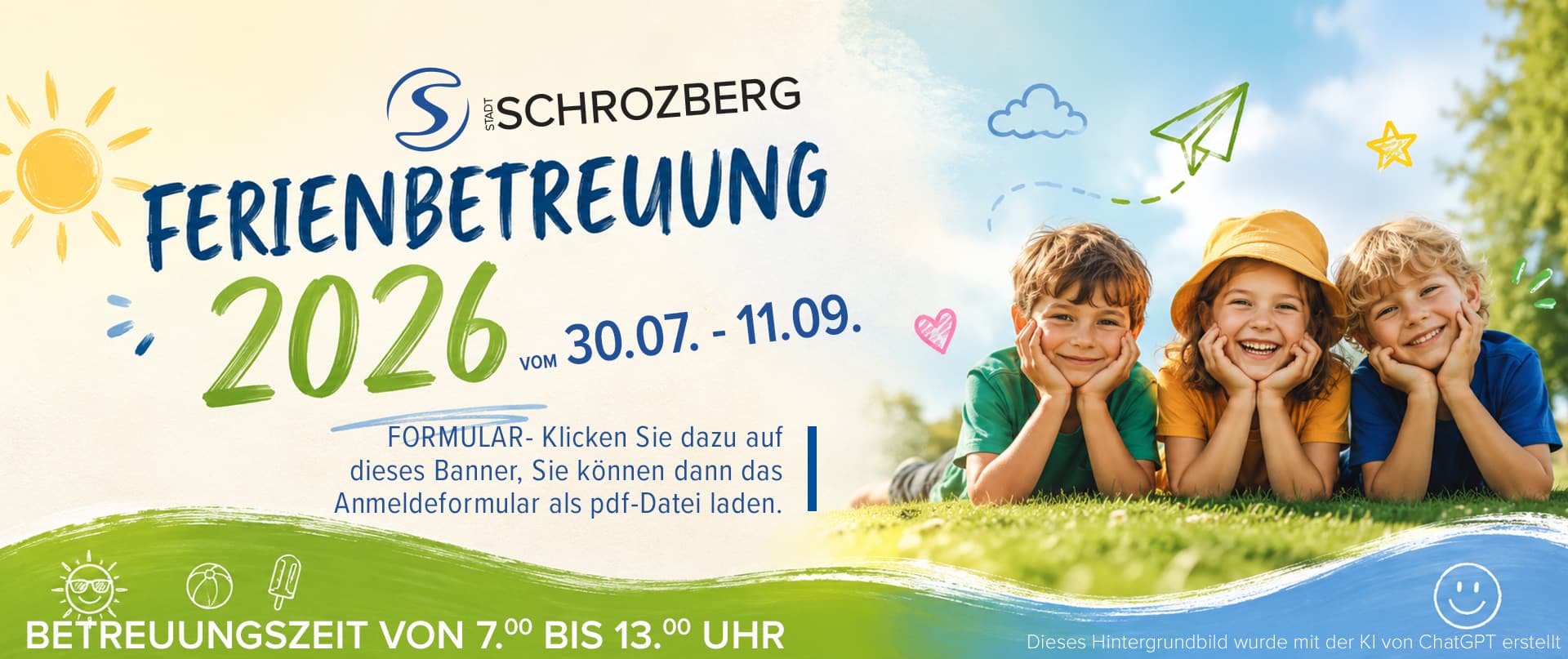 Banner Ferienbetreuung in Schrozberg 2026